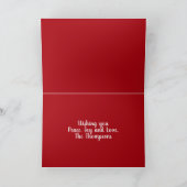 Carte de Noël Père Noël Whimsical North Pôle tenda (Intérieur)