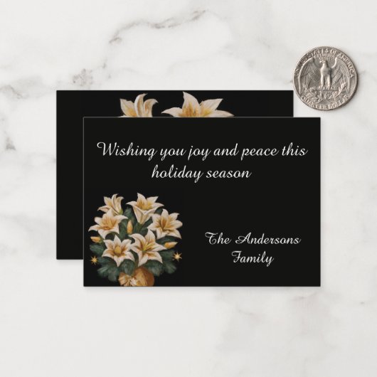 Carte de Noël personnalisable (Devant/Arrière en situation)