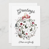 Carte de Noël personnalisable (Devant / Derrière)