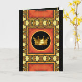 Carte de Noël personnalisable Afrocentrique (Fleur jaune)