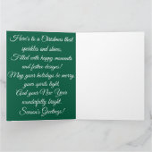 carte de Noël personnalisable avec couronne (Intérieur)