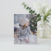 Carte de Noël personnalisable avec écriture modern (Debout devant)