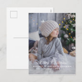 Carte de Noël personnalisable avec écriture modern (Devant / Derrière)