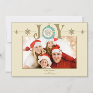 Carte de Noël personnalisable avec joie pour famil