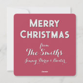 Carte de Noël personnalisable avec Watercolor Hous (Dos)