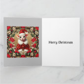 Carte de Noël personnalisable Chihuahua Père Noël (Intérieur)