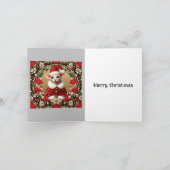 Carte de Noël personnalisable Chihuahua Père Noël (Intérieur)