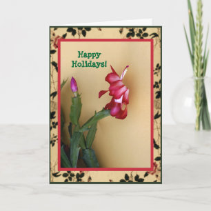 Carte de Noël personnalisable de cactus de Zago