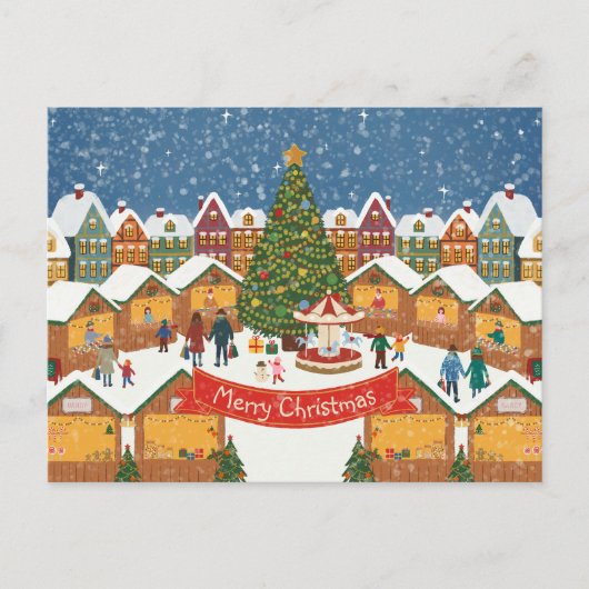 Carte de Noël personnalisable et modifiable (Devant)