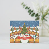 Carte de Noël personnalisable et modifiable (Debout devant)