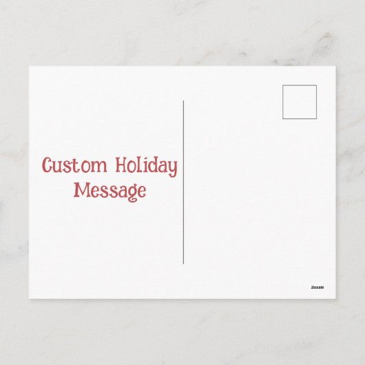 Carte de Noël personnalisable, Gnome Snowman perso (Dos)