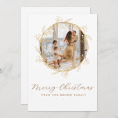 Carte de Noël personnalisable moderne (Devant / Derrière)