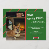 Carte de Noël personnalisable pour animaux de comp (Devant / Derrière)
