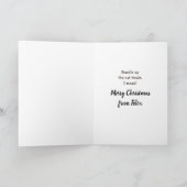 CARTE DE NOËL PERSONNALISABLE POUR CHAT (Intérieur)