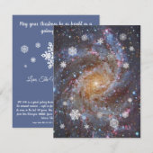 Carte de Noël personnalisable Snowy Galaxy (Devant / Derrière)