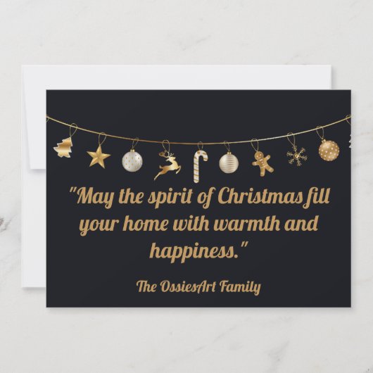Carte de Noël personnalisée (Devant)