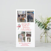 Carte de Noël personnalisée (Debout devant)