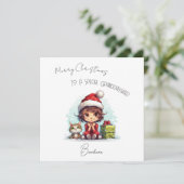 Carte de Noël personnalisée (Debout devant)