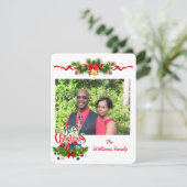 Carte de Noël personnalisée (Debout devant)