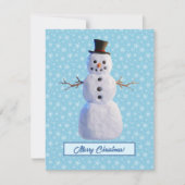 Carte de Noël personnalisée 3D Snowman (Devant)