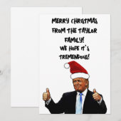 Carte de Noël personnalisée à plat pour Donald Tru (Devant / Derrière)