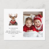Carte de Noël personnalisée aux cerfs avec photo (Devant)