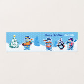 Carte de Noël personnalisée - avant et arrière mus (Outside Unfolded)