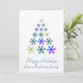 Carte de Noël personnalisée avec arbre de Noël en (Debout devant)