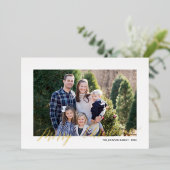 Carte de Noël personnalisée avec écriture élégante (Debout devant)