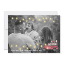 Carte de Noël personnalisée avec la voiture Père N