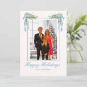 Carte de Noël personnalisée avec photo (Debout devant)