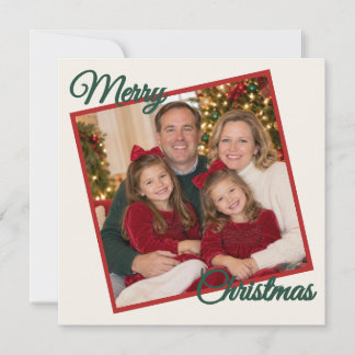 Carte de Noël personnalisée avec photo de famille