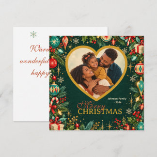 Carte de Noël personnalisée avec photo de famille