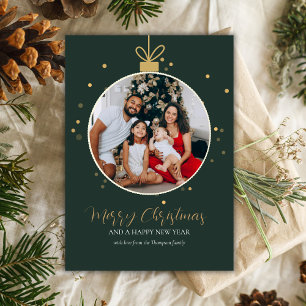 Carte de Noël personnalisée avec photo de famille