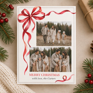 Carte de Noël personnalisée avec photo de famille