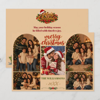 Carte de Noël personnalisée avec photo de famille