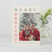 carte de Noël personnalisée avec photo et texte si (Debout devant)