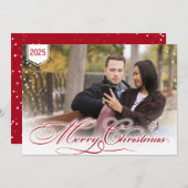 Carte de Noël personnalisée avec photo et thème (Devant / Derrière)