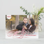 Carte de Noël personnalisée avec photo et thème (Debout devant)