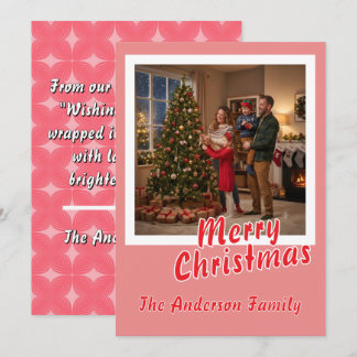 Carte de Noël personnalisée avec photo Joyeux Noël