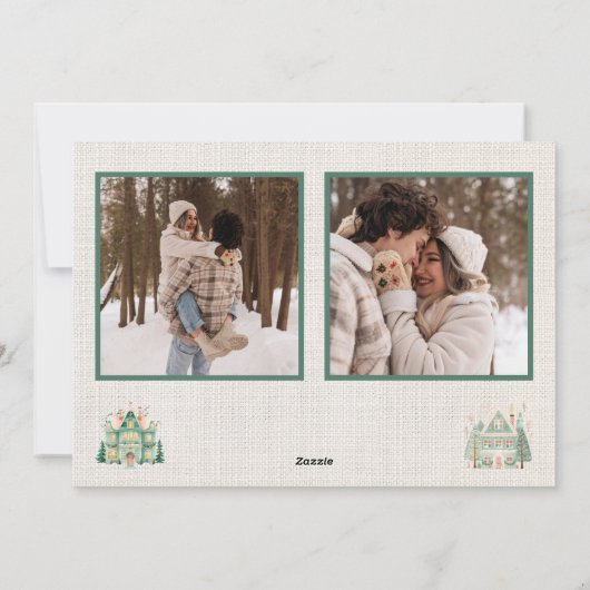 Carte de Noël personnalisée avec photos Joyeux Noë (Dos)