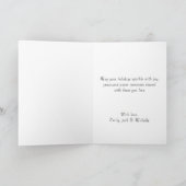 Carte de Noël personnalisée avec un chat mignon (Intérieur)