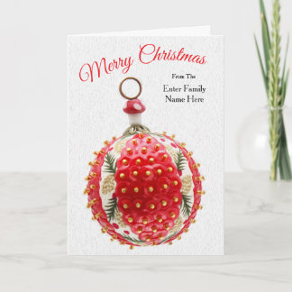 Carte de Noël personnalisée Champignon Chanceux