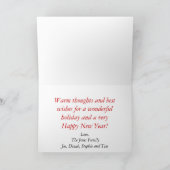 Carte de Noël personnalisée classique (Intérieur)