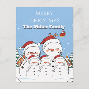 Carte de Noël personnalisée de la famille de bonho