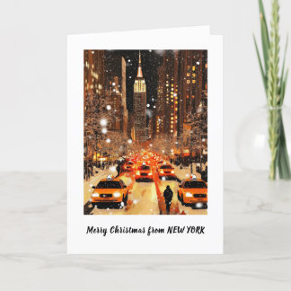 Carte de Noël personnalisée de NYC Manhattan