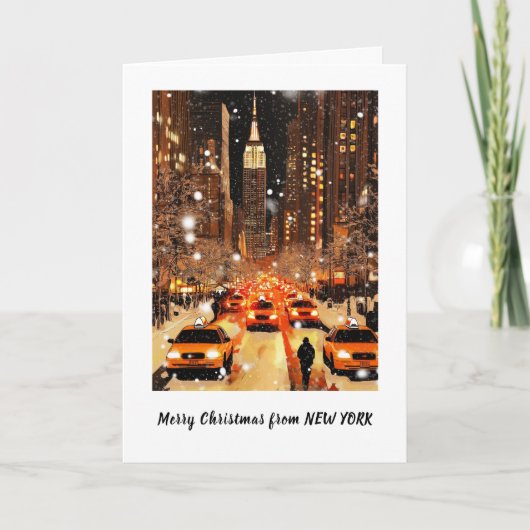 Carte de Noël personnalisée de NYC Manhattan (Devant)