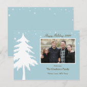 Carte de Noël personnalisée de photo (Devant / Derrière)