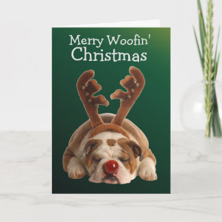 Carte de Noël personnalisée de votre Bulldog