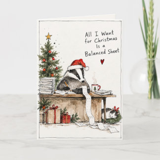 Carte de Noël personnalisée drôle pour comptable